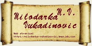 Milodarka Vukadinović vizit kartica